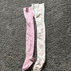 Kids Pink and Cream Tights